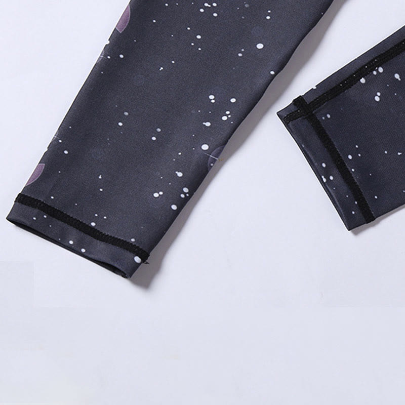 Cherry Blossoms Sakura Lines Print Sports Yoga Cropped Leggings Women's Yoga Capri Pants
