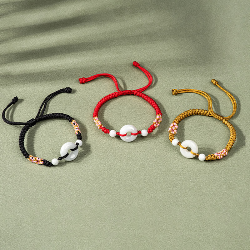 Jade Luck Abundance Red String Bracelet
