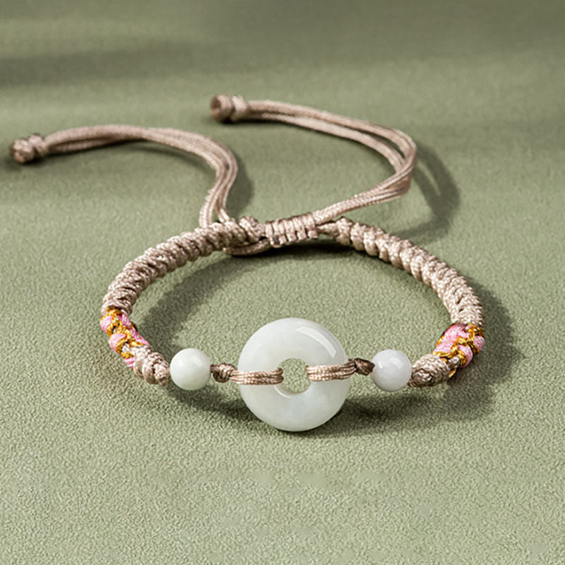 Jade Luck Abundance Red String Bracelet