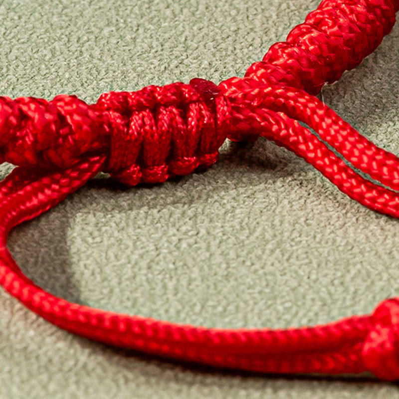 Jade Luck Abundance Red String Bracelet