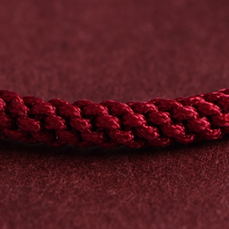 999 Gold Triple Ring Design Handmade Connection Braided Rope Bracelet