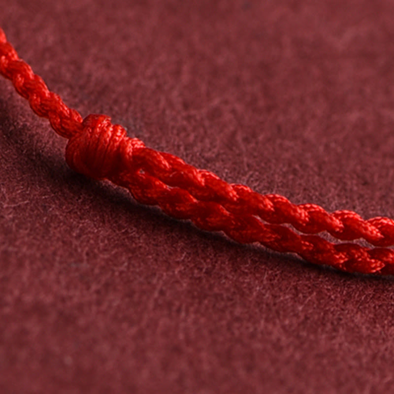 999 Gold One Mini Bead Design Handmade Strength Braided Rope Bracelet Anklet