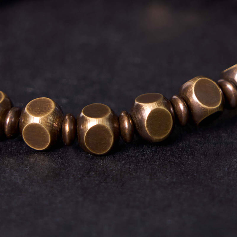 "Wishing You Balance and Strength" Brass Amulet Bracelet Includes Gift Message Card