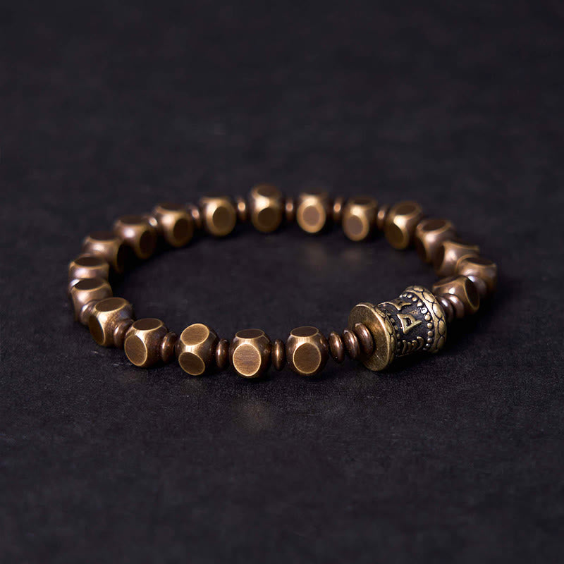 "Wishing You Balance and Strength" Brass Amulet Bracelet Includes Gift Message Card