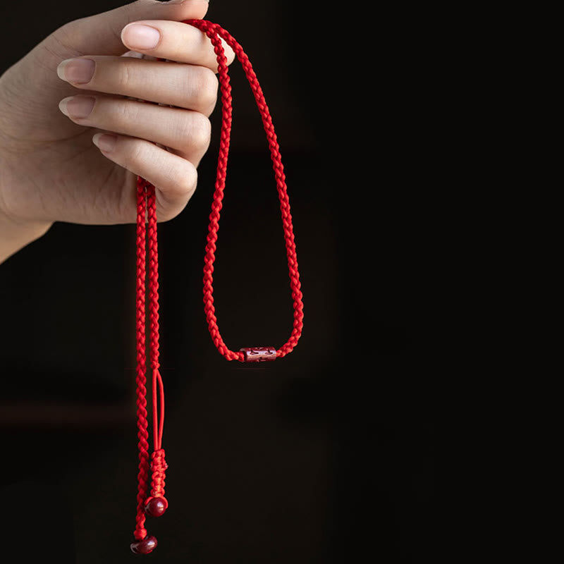 Natural Cinnabar Calm Blessing Red String Belly Chain