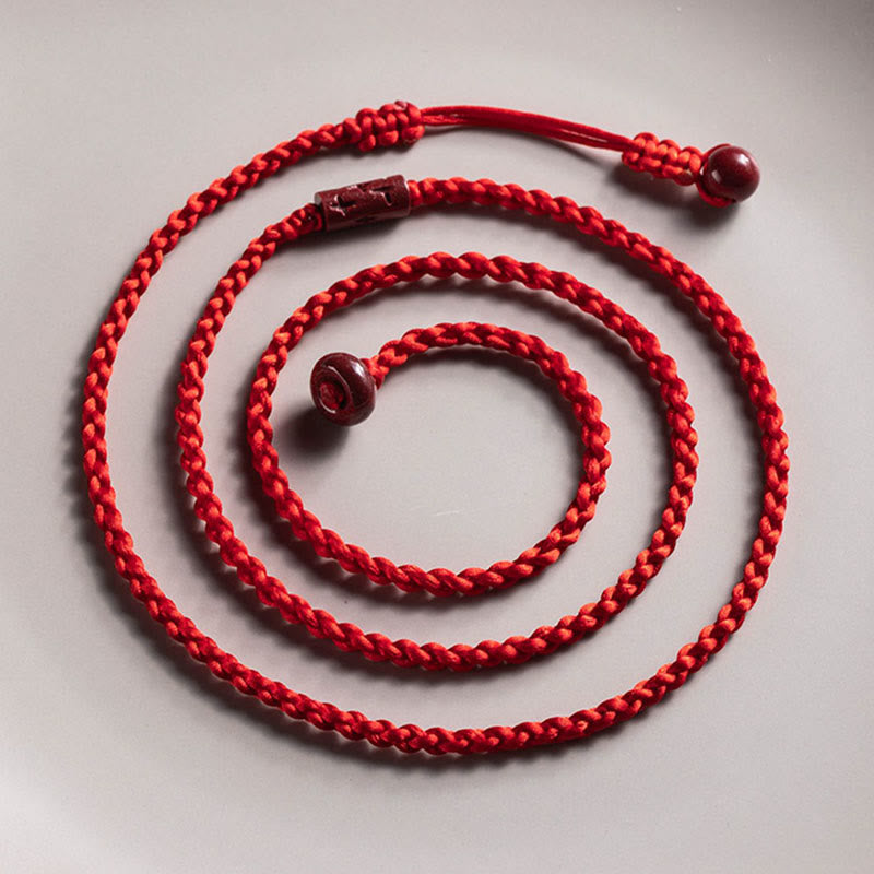 Natural Cinnabar Calm Blessing Red String Belly Chain