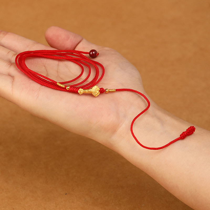 999 Solid Gold Red String Belly Chain