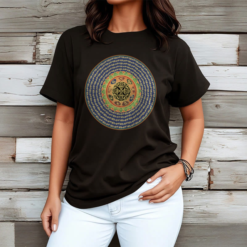 108 Om Mani Padme Hum Mantra Sanskrit Tee T-shirt