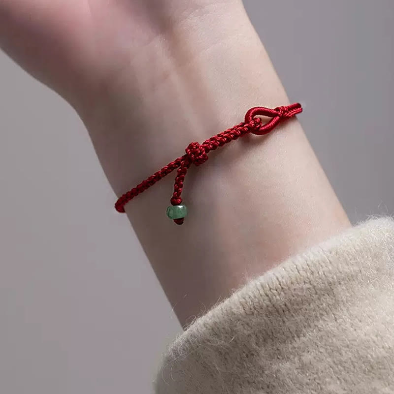 Red String Jade Connection Bracelet