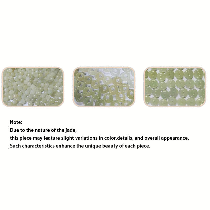 925 Sterling Silver Hetian Jade Magnolia Flower Butterfly Luck Chain Bracelet