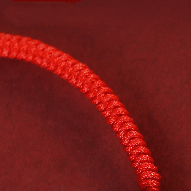 Handmade Red Agate Chinese Zodiac Red String Braided Protection Bracelet