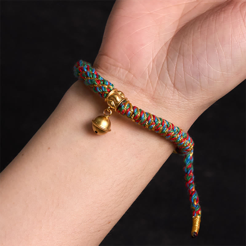 Tibetan Om Mani Padme Hum Carved Zakiram Goddess of Wealth Charm Amulet Bracelet
