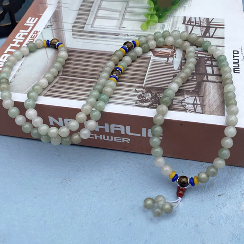 108 Mala Beads Natural Shetai jade Luck Prosperity Bracelet