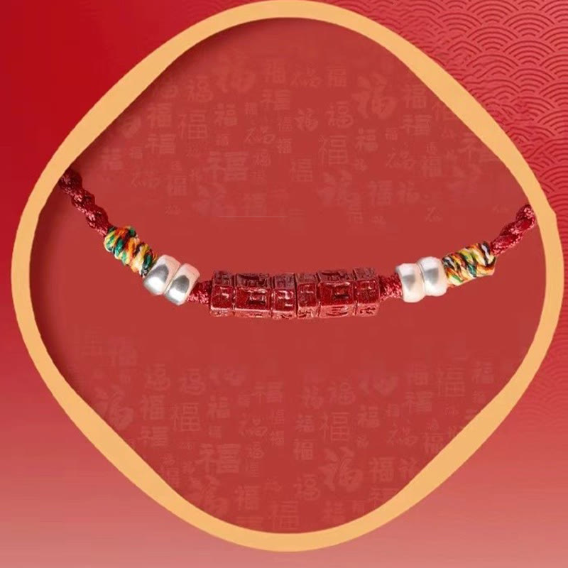 925 Sterling Silver Om Mani Padme Hum Cinnabar Blessing Child Adult Bracelet