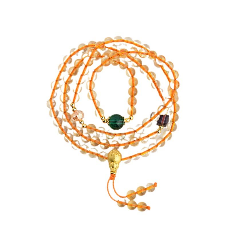 108 Mala Beads Citrine Happiness Bracelet