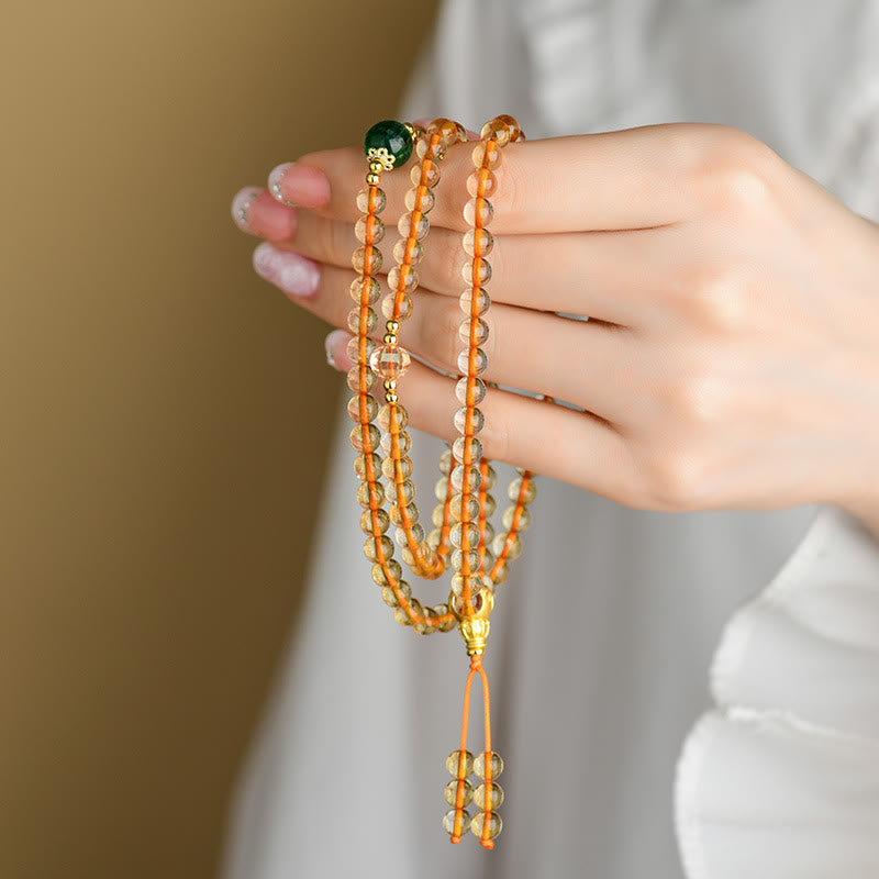 108 Mala Beads Citrine Happiness Bracelet