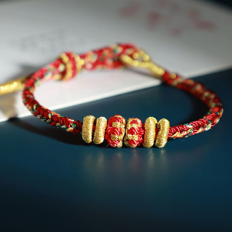 Chinese Zodiac Colorful Strings Luck Bracelet