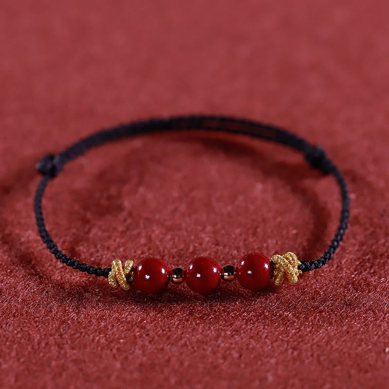 Colorful String Cinnabar Calm Bracelet