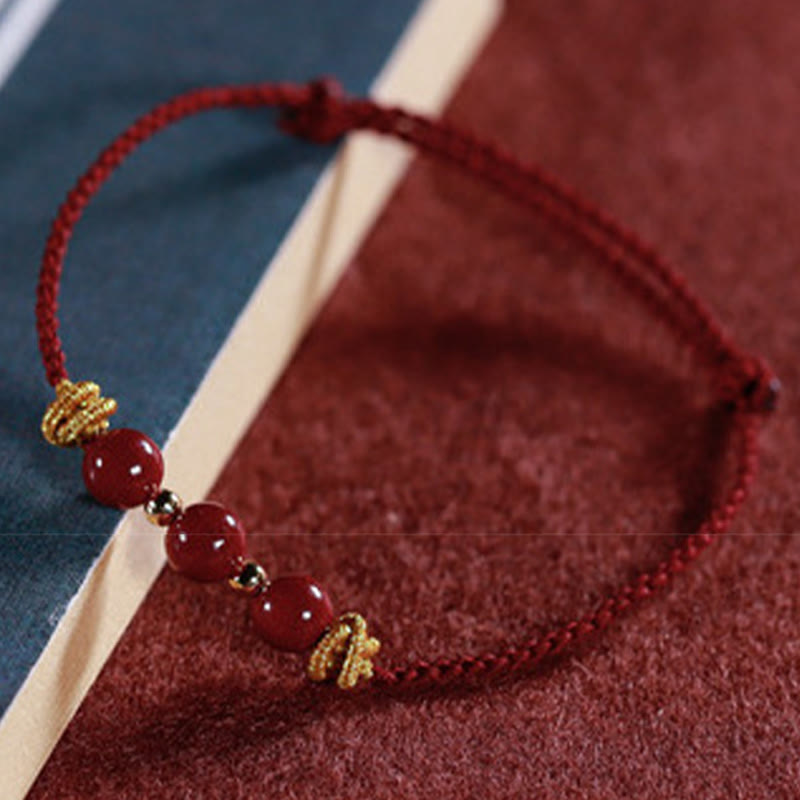 Colorful String Cinnabar Calm Bracelet