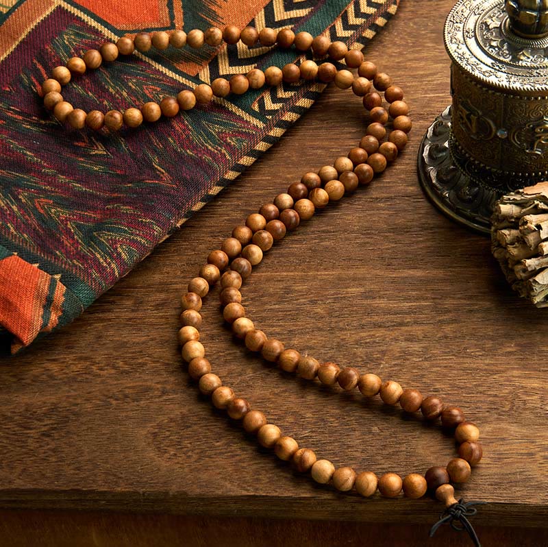 108 Mala Beads Lightning Strike Peach Wood Hand Polishing Protection Bracelet