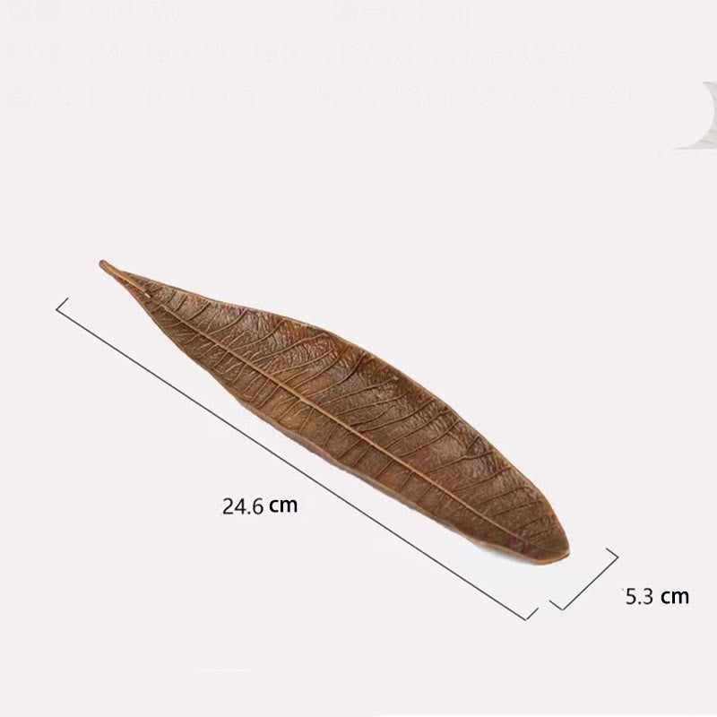 Alloy Oriental Leaf Incense Burner Decoration