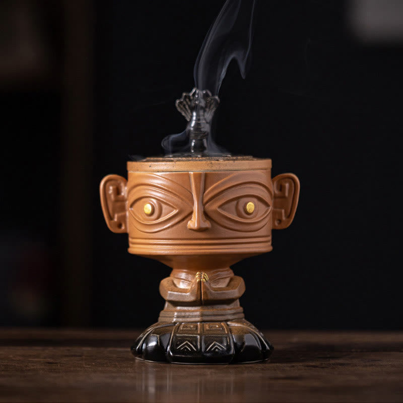 Sanxingdui Ceramic Incense Burner Desk Decoration