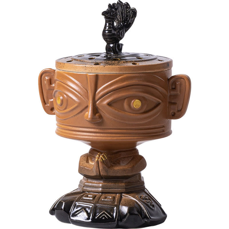 Sanxingdui Ceramic Incense Burner Desk Decoration