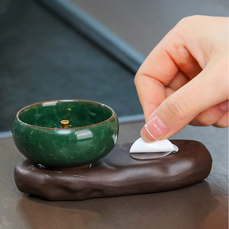 Tang Dynasty Lady Food Ceramic Incense Burner Desk Decoration