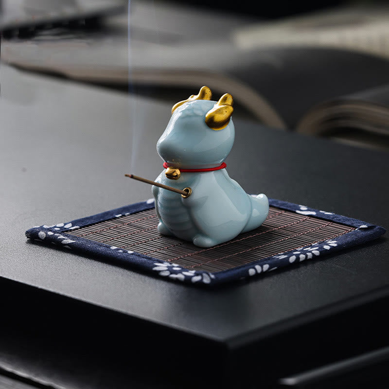 Dragon Bell Ceramic Incense Burner Desk Decoration