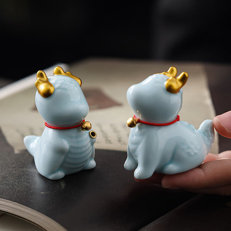 Dragon Bell Ceramic Incense Burner Desk Decoration