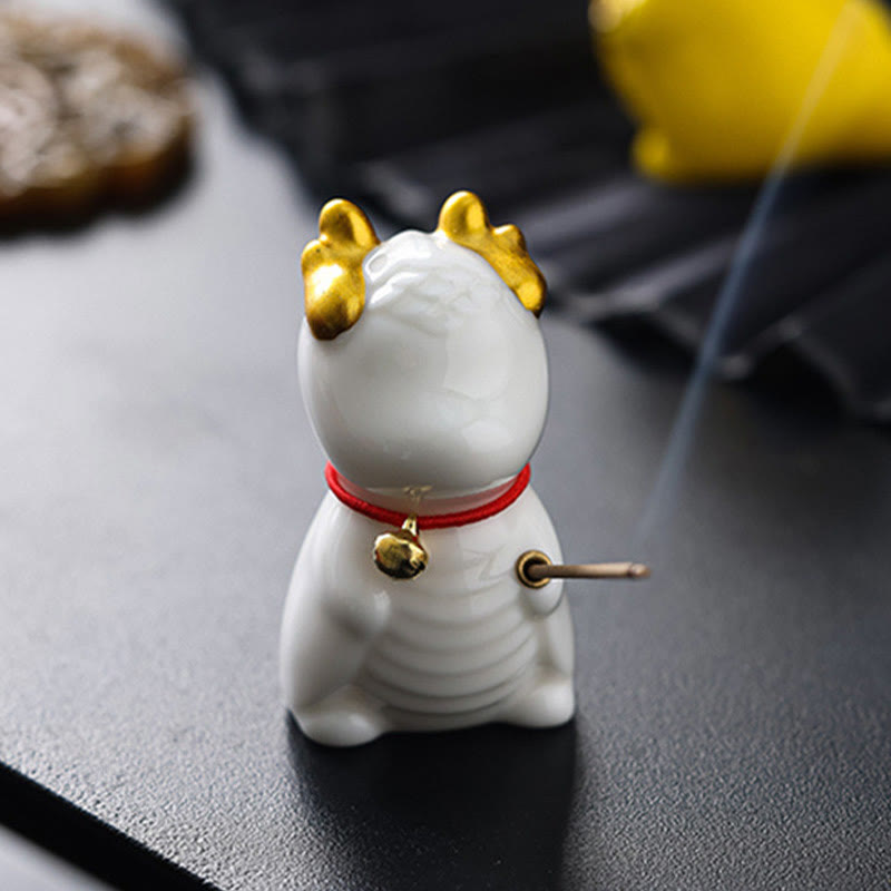 Dragon Bell Ceramic Incense Burner Desk Decoration