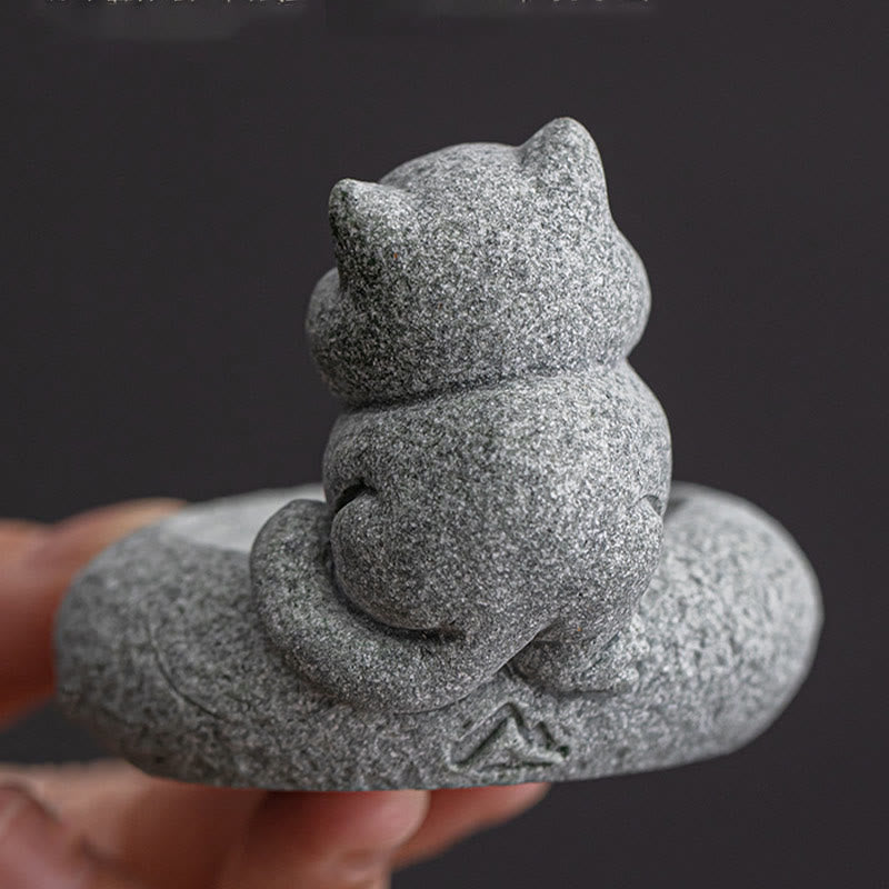 Cute Lazy Standing Cat Incense Burner Desk Decoration
