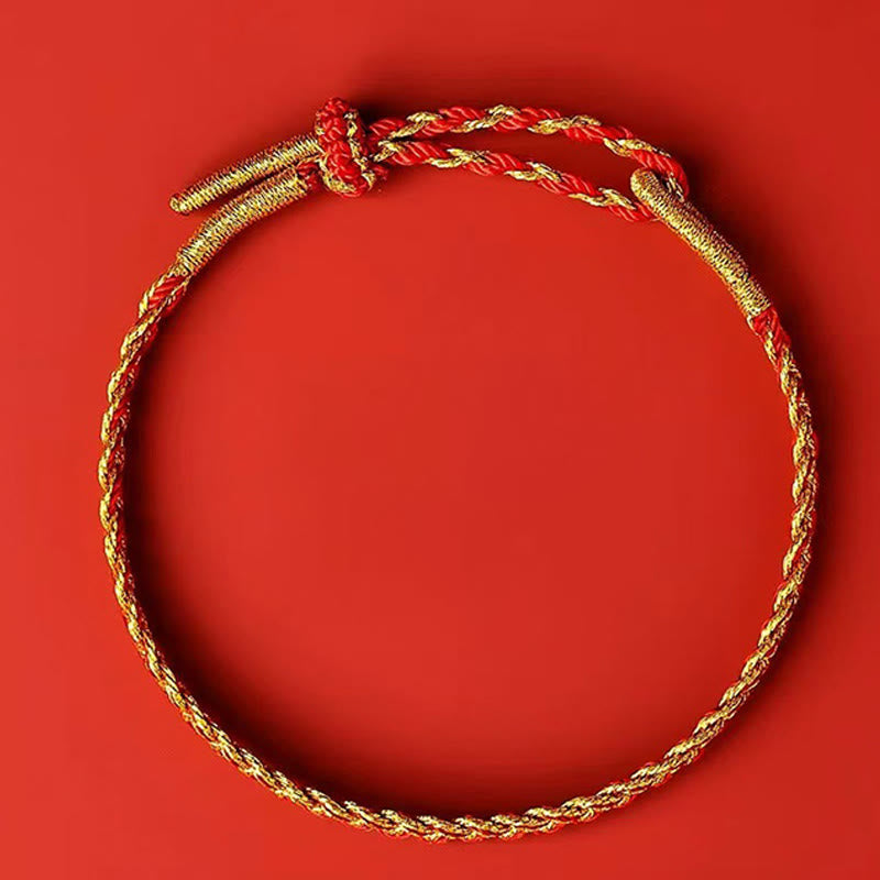 Red String Yellow String Luck Bracelet
