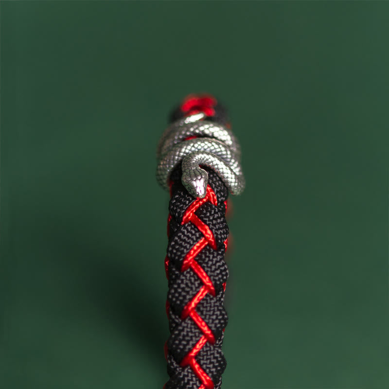 Year of the Snake 999 Sterling Silver String Protection Braided Bracelet