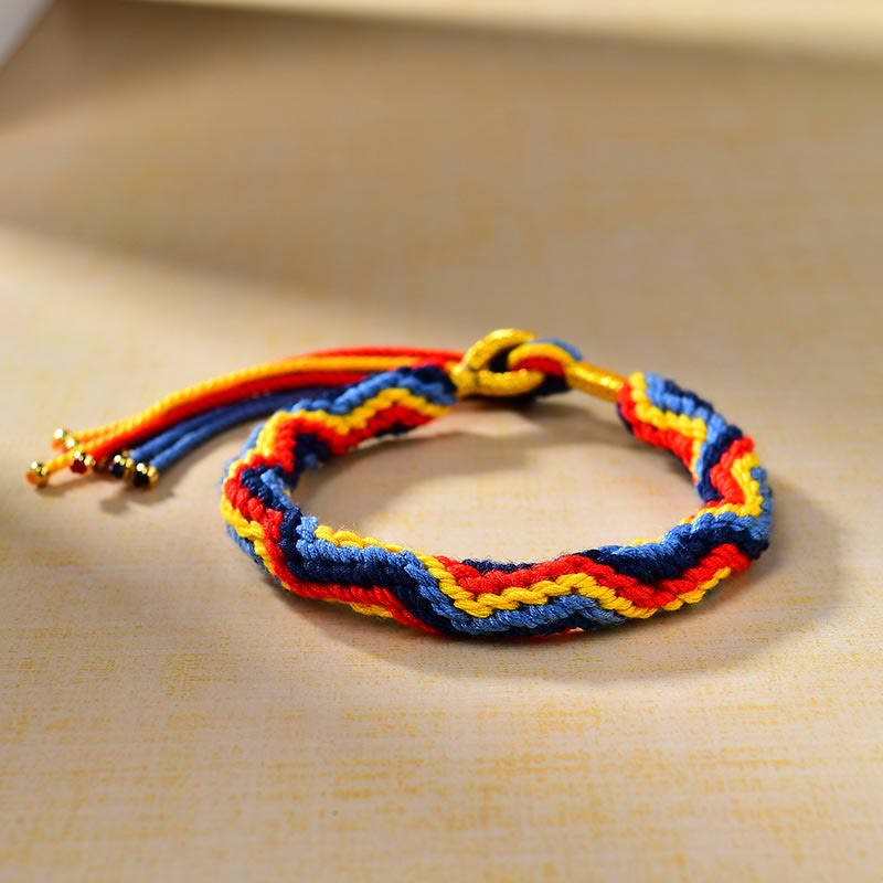 Tibetan Hand-woven Colored Rope Luck Bracelet
