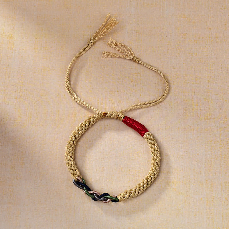 Tibetan Hand-rubbed Cotton Rope Luck Bracelet