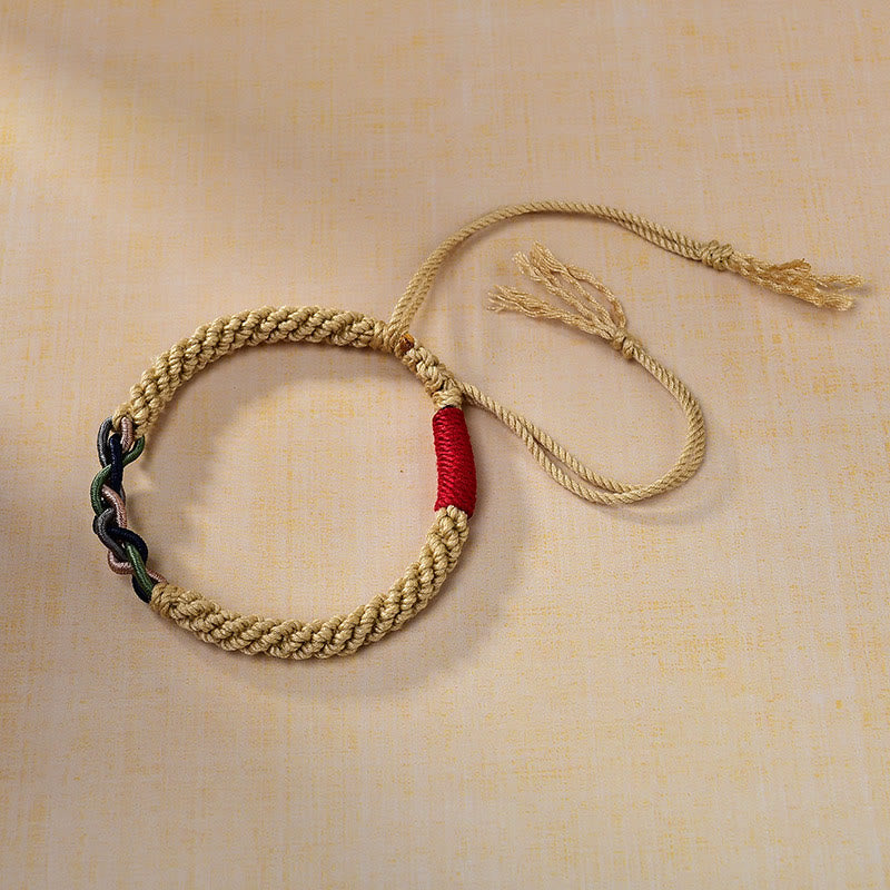 Tibetan Hand-rubbed Cotton Rope Luck Bracelet