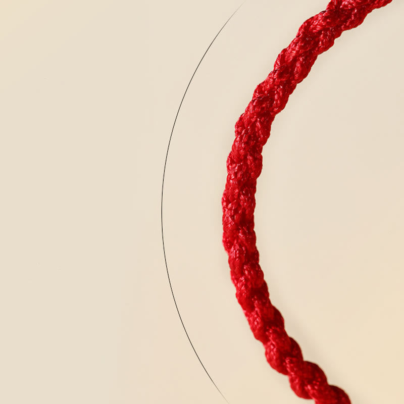 Hetian Jade Black Onyx Red Agate Bead Luck Braided Bracelet