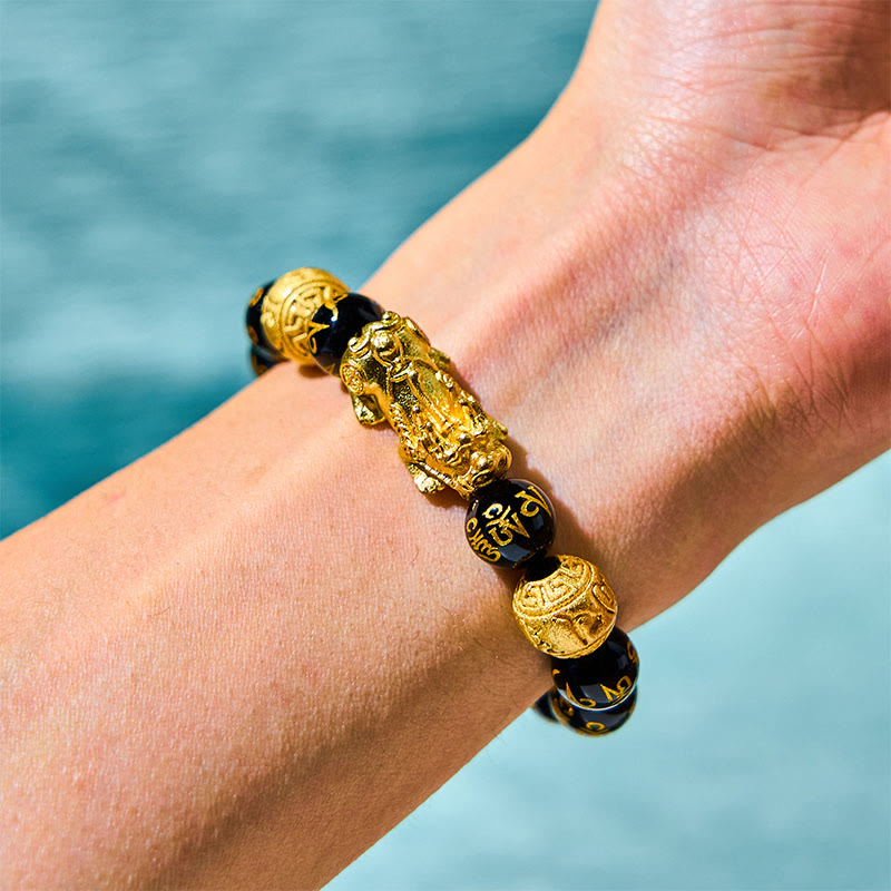 FengShui PiXiu Obsidian Wealth Bracelet