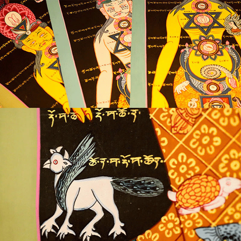 Tibetan Thangka Painting Handmade Decoration(Random Style)