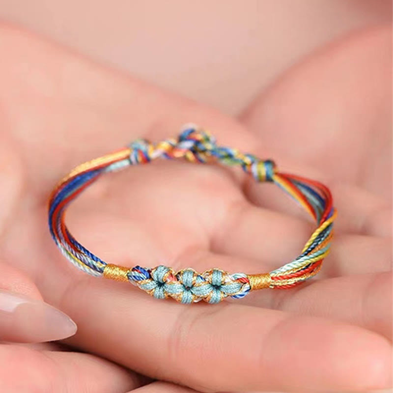 Colorful Rope Peach Blossom Knot Zongzi Braided Bracelet