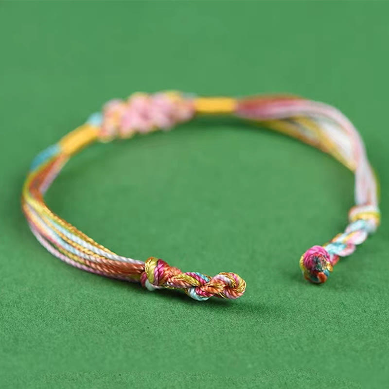 Colorful Rope Peach Blossom Knot Zongzi Braided Bracelet