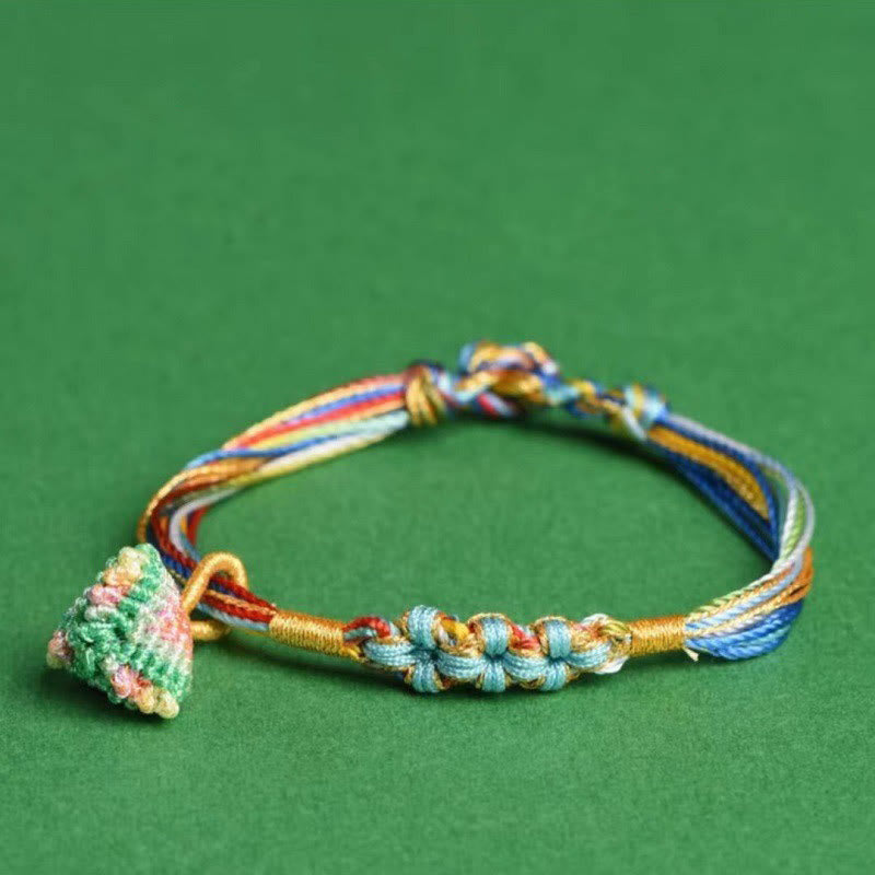 Colorful Rope Peach Blossom Knot Zongzi Braided Bracelet