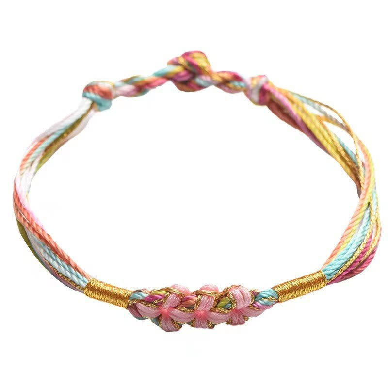 Colorful Rope Peach Blossom Knot Zongzi Braided Bracelet
