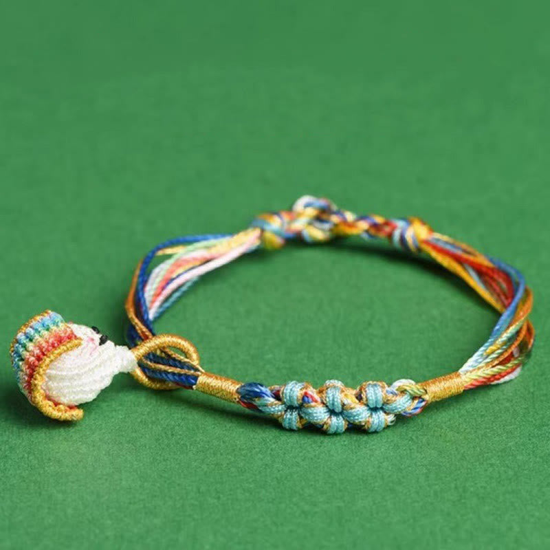 Colorful Rope Peach Blossom Knot Zongzi Braided Bracelet