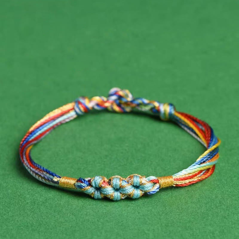 Colorful Rope Peach Blossom Knot Zongzi Braided Bracelet