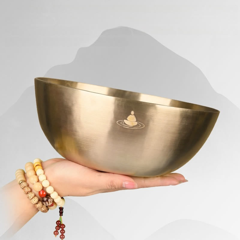 Handmade Nepal Golden Singing Bowl for and Meditation Sound Bowl Set