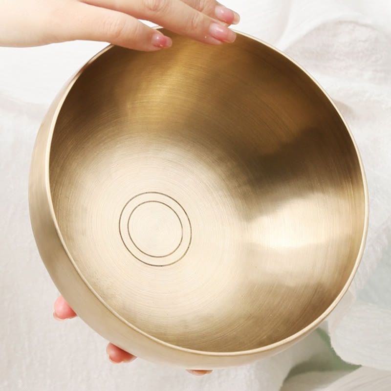 Handmade Nepal Golden Singing Bowl for and Meditation Sound Bowl Set