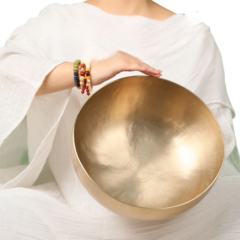 Handmade Nepal Golden Singing Bowl for and Meditation Sound Bowl Set