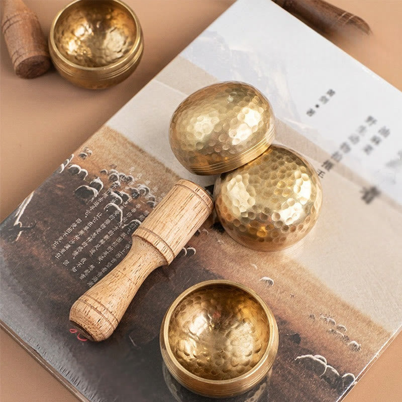 Handmade Mini Small Singing Bowl for and Meditation Sound Bowl Set 1.57*0.98 IN